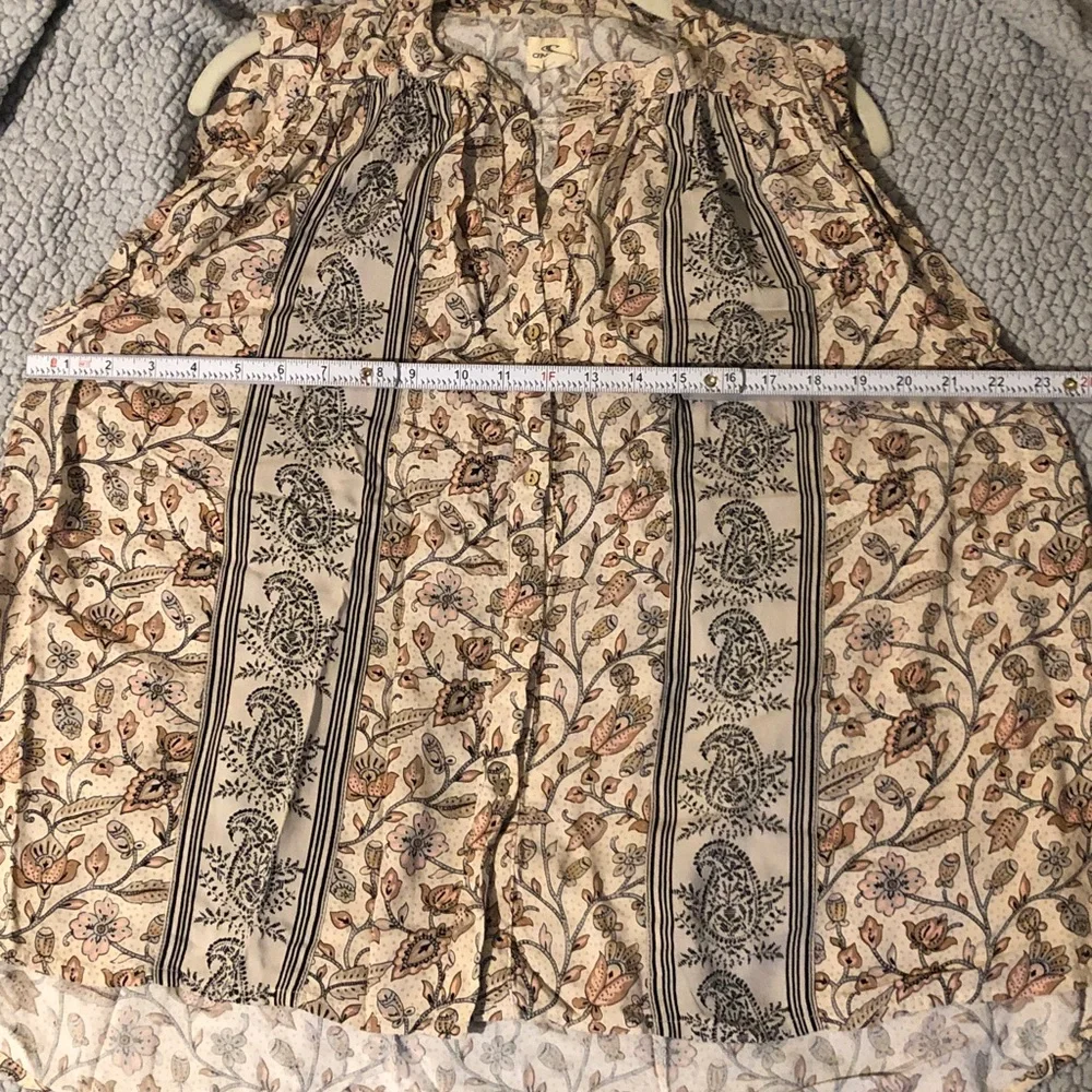 O'Neill Cream and Brown Patterned Top - Picture 8 of 9